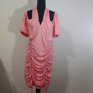 Bodycon Halter Ruched Dress